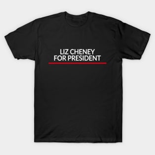 Liz Cheney For President 2024 Usa Election Liz 24 Red Line T-shirt T-Shirt